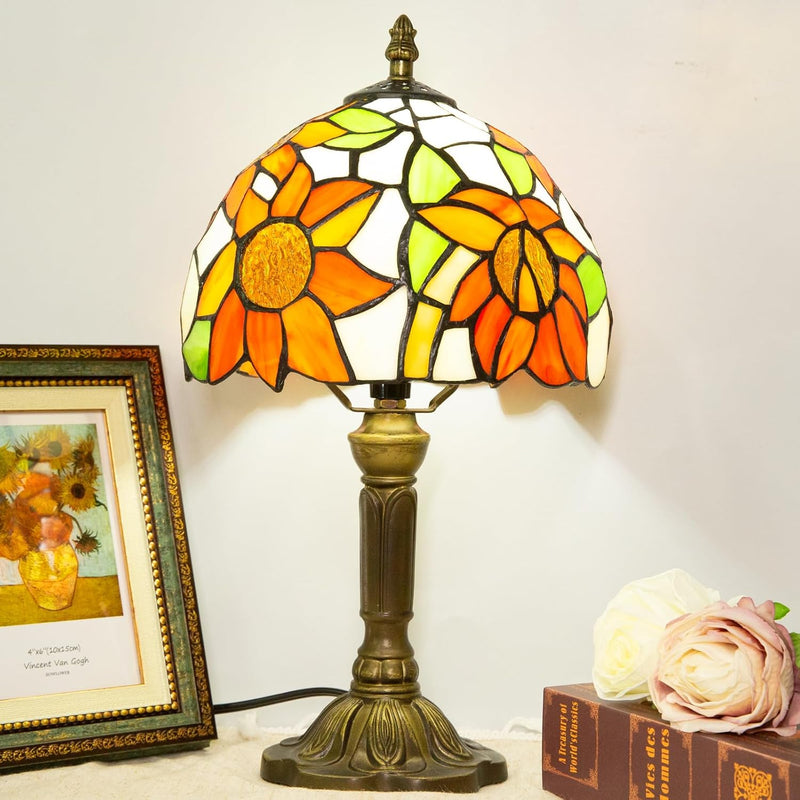 Small Tiffany Style Lamp Stained Glass Table