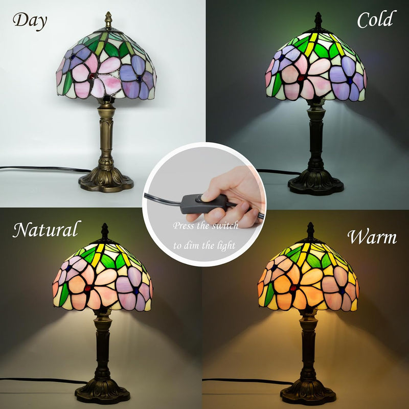 Small Tiffany Style Lamp Stained Glass Table