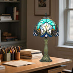 Tiffany Style Lamp Four Flowers 3 Colour Temperatures