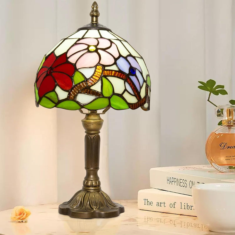 Small Tiffany Style Lamp Stained Glass Table