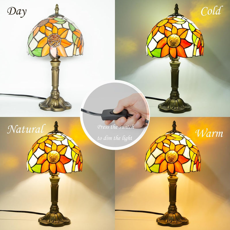 Small Tiffany Style Lamp Stained Glass Table