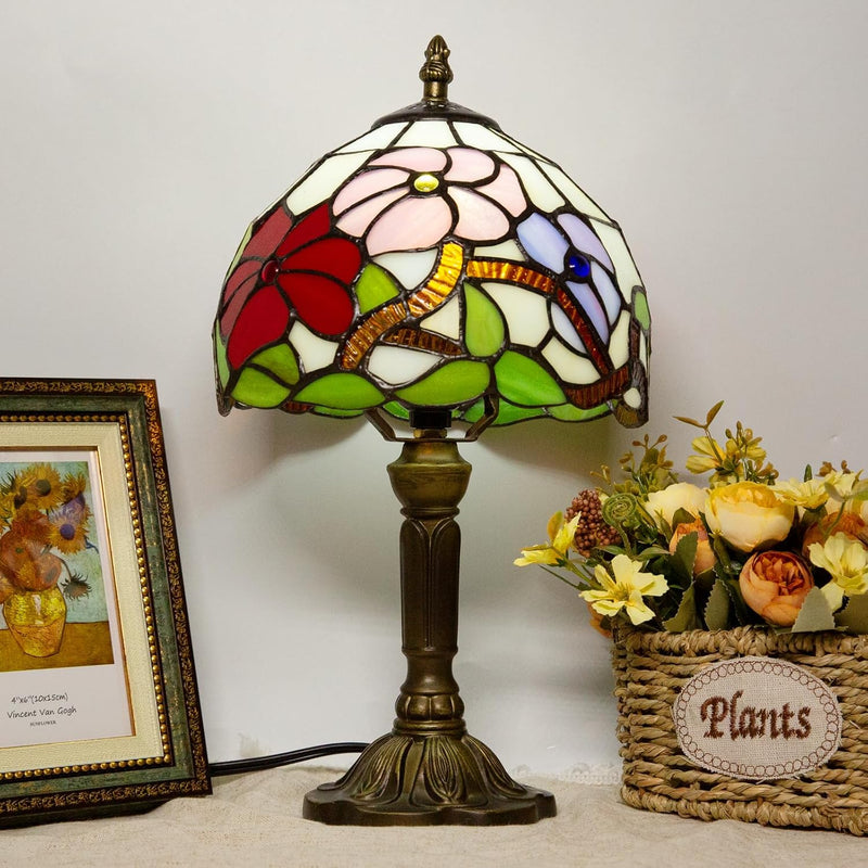 Small Tiffany Style Lamp Stained Glass Table