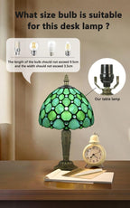 Small Tiffany Style Table Lamp 3 Colour Temperatures