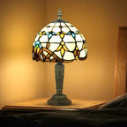 Small Tiffany Style Table Lamp 3 Colour Temperatures