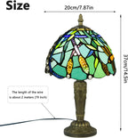 Small Tiffany Style Table Lamp 3 Colour Temperatures