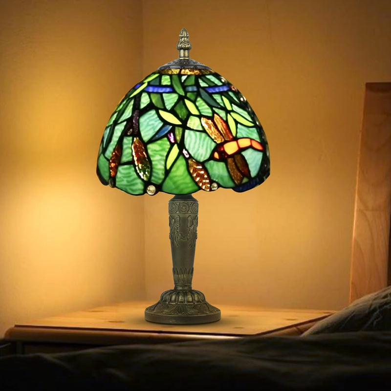 Small Tiffany Style Table Lamp 3 Colour Temperatures