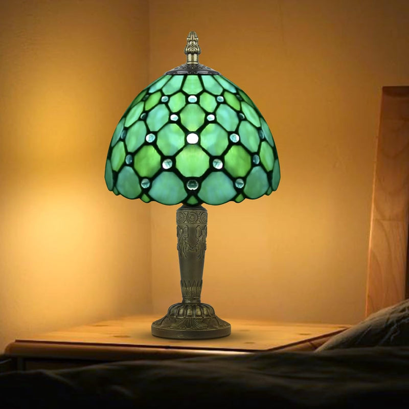Small Tiffany Style Table Lamp 3 Colour Temperatures