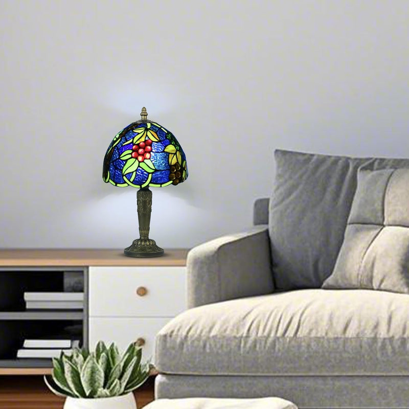 Small Tiffany Style Table Lamp 3 Colour Temperatures