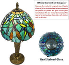 Small Tiffany Style Table Lamp 3 Colour Temperatures
