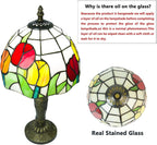 Small Tiffany Style Table Lamp 3 Colour Temperatures