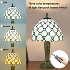 Small Tiffany Style Table Lamp 3 Colour Temperatures
