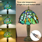 Small Tiffany Style Table Lamp 3 Colour Temperatures