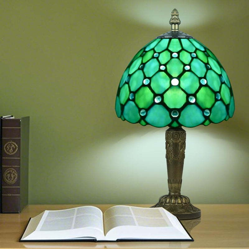 Small Tiffany Style Table Lamp 3 Colour Temperatures
