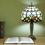 Small Tiffany Style Table Lamp 3 Colour Temperatures