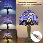 Small Tiffany Style Table Lamp 3 Colour Temperatures