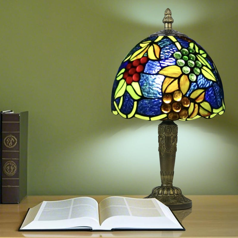 Small Tiffany Style Table Lamp 3 Colour Temperatures