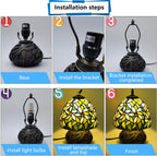 Small Tiffany Table Lamp 8 Inch Mushroom Style