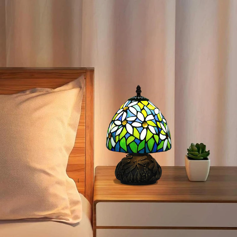 Small Tiffany Table Lamp 8 Inch Mushroom Style