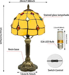 Small Tiffany Table Lamp 8 Inch Mushroom Style