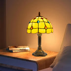 Small Tiffany Table Lamp 8 Inch Mushroom Style
