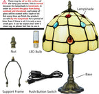 Small Tiffany Table Lamp 8 Inch Mushroom Style