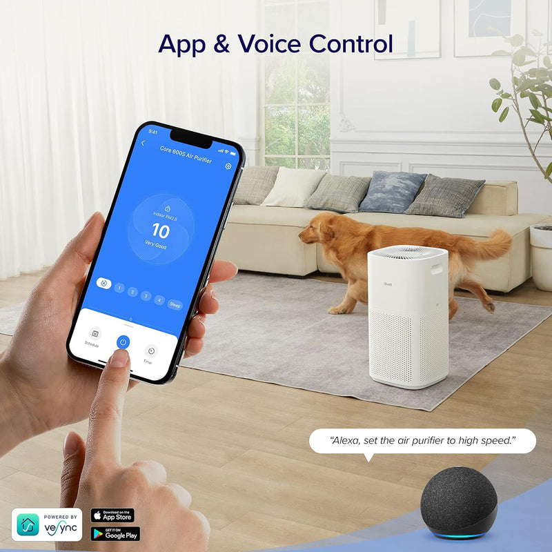 Smart Hepa Air Purifier for Bedroom Home 64m