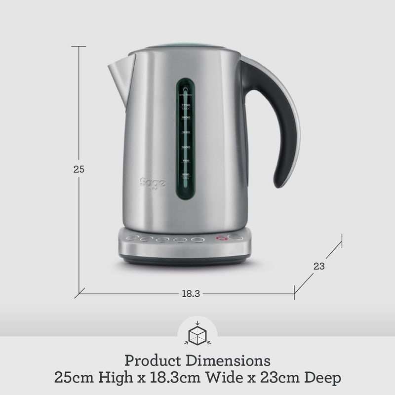 Smart Kettle Electric 5 Settings Brushed Stainless Steel