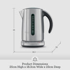 Smart Kettle Electric 5 Settings Brushed Stainless Steel