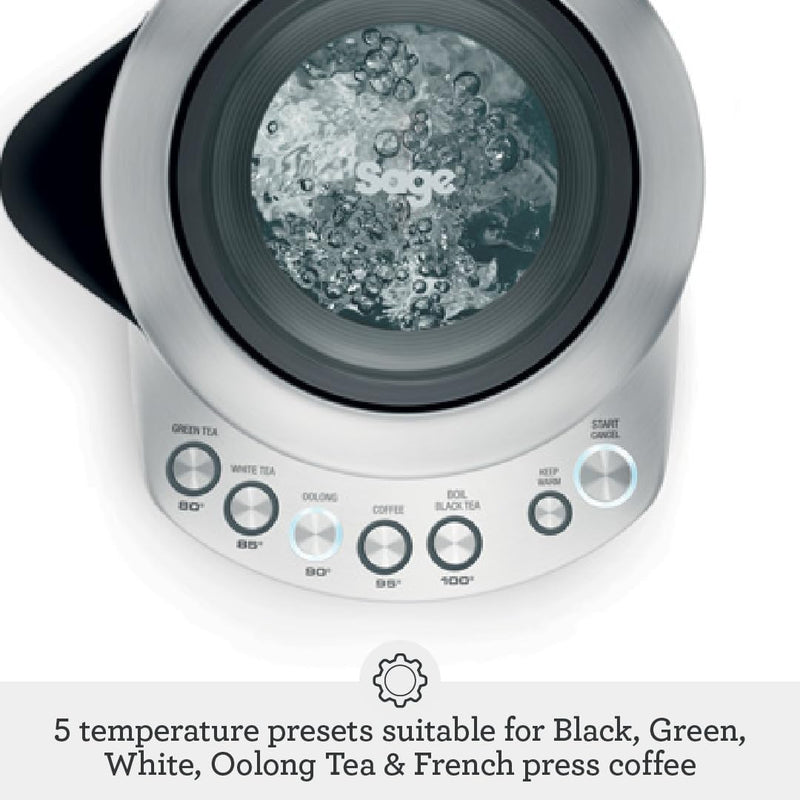 Smart Kettle Electric 5 Settings Brushed Stainless Steel