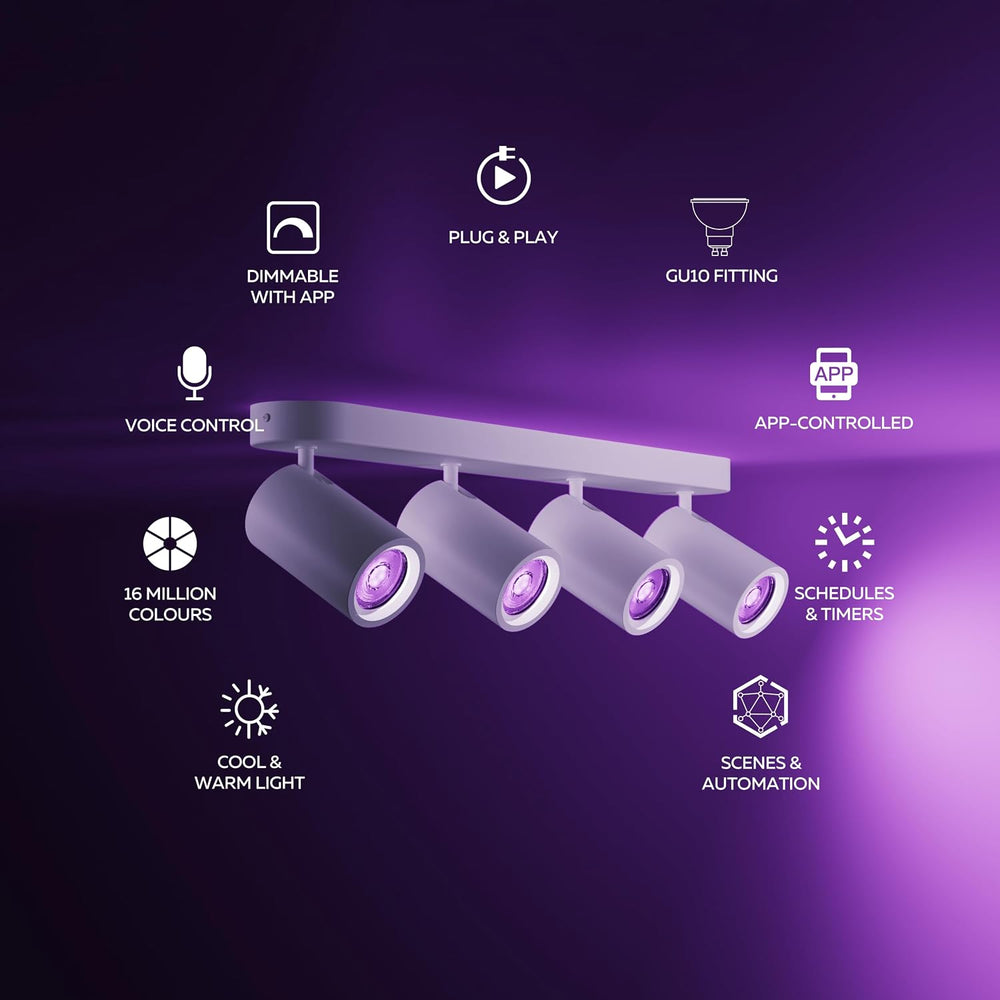 LED Ceiling Bar 4-Light Rotatable Wifi App
