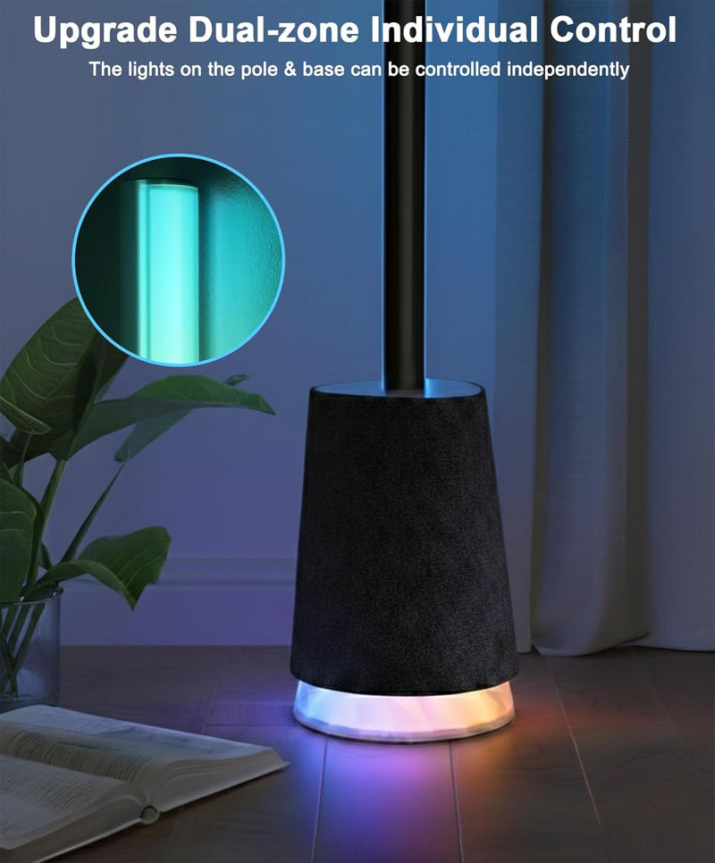 LED Floor Lamp with Speaker Noise Rgbwwic Standing