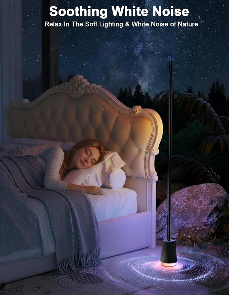 LED Floor Lamp with Speaker Noise Rgbwwic Standing