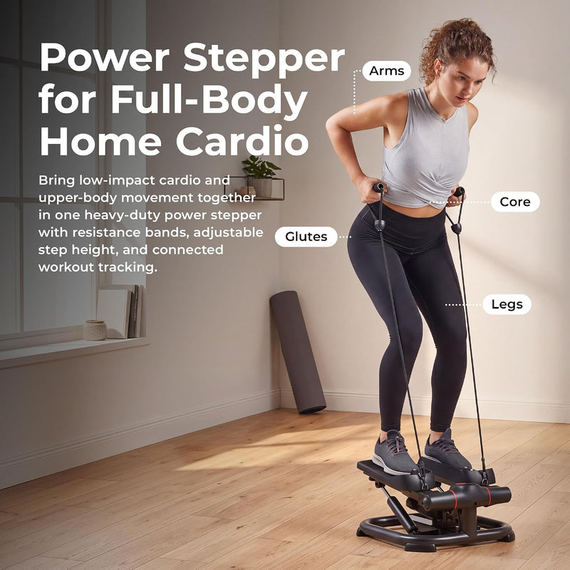 Smart Power Stepper with Resistance Bands for Cardio