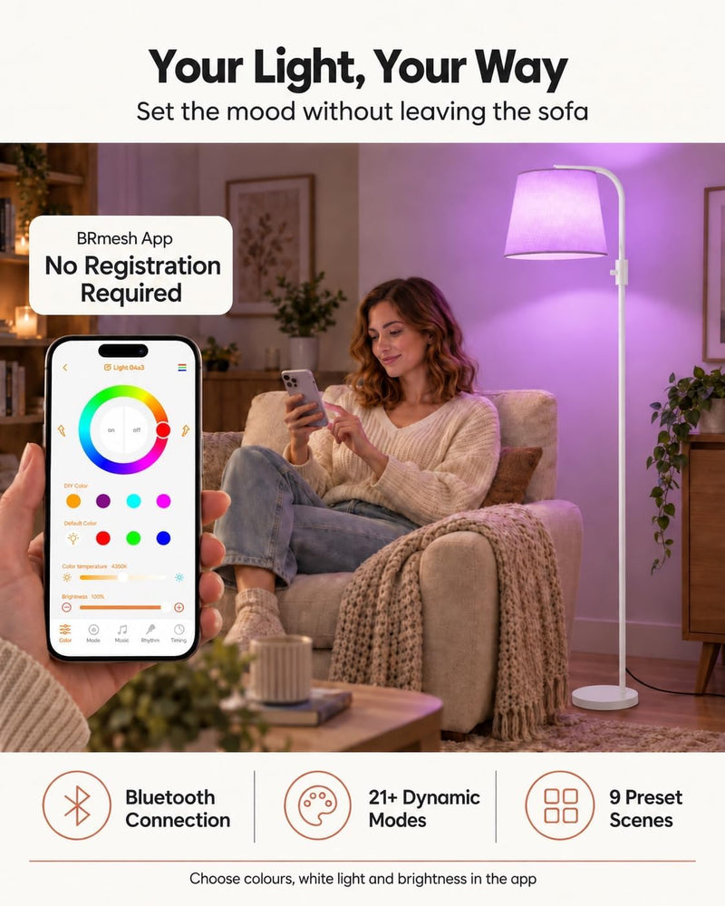 Smart RGB Arc Floor Lamp App Control