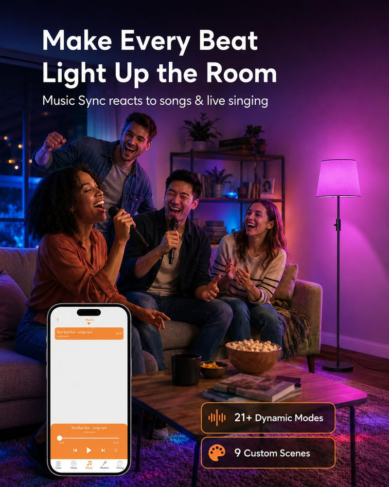 Smart RGB Arc Floor Lamp App Control