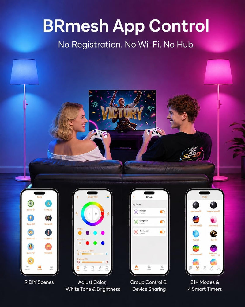 Smart RGB Arc Floor Lamp App Control