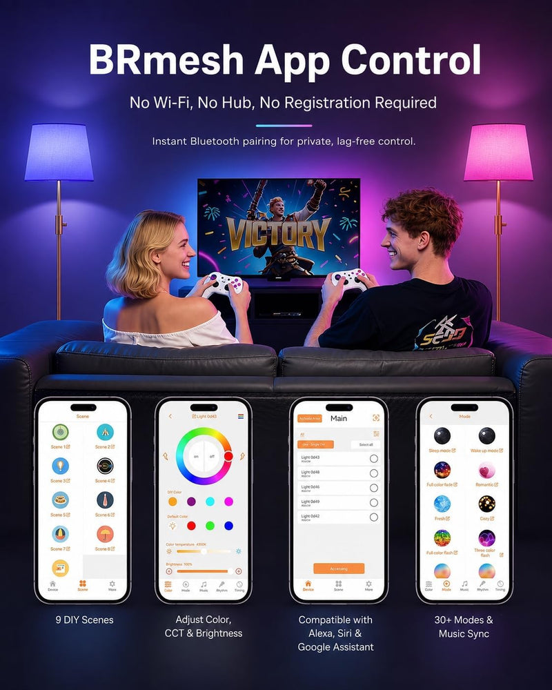 Smart RGB Arc Floor Lamp App Control