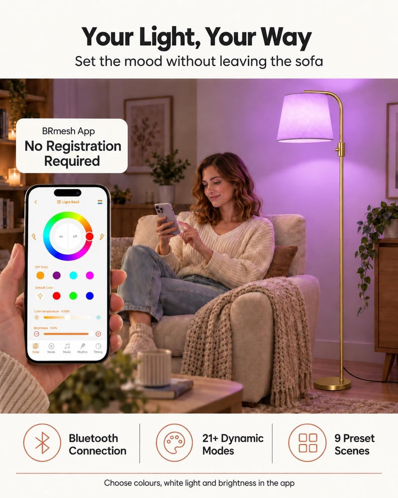 Smart RGB Arc Floor Lamp App Control