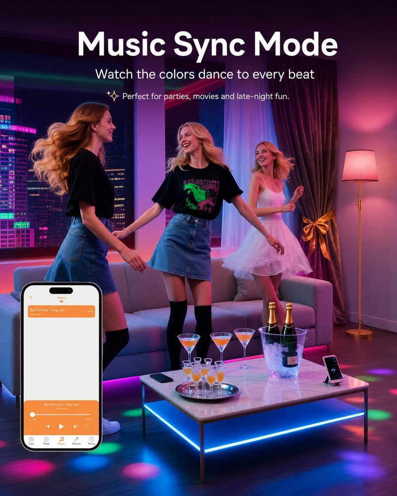 Smart RGB Arc Floor Lamp App Control
