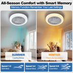 Smart RGB Ceiling Fans with Lights App Remote