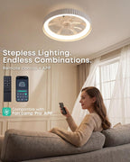 Smart RGB Ceiling Fans with Lights App Remote