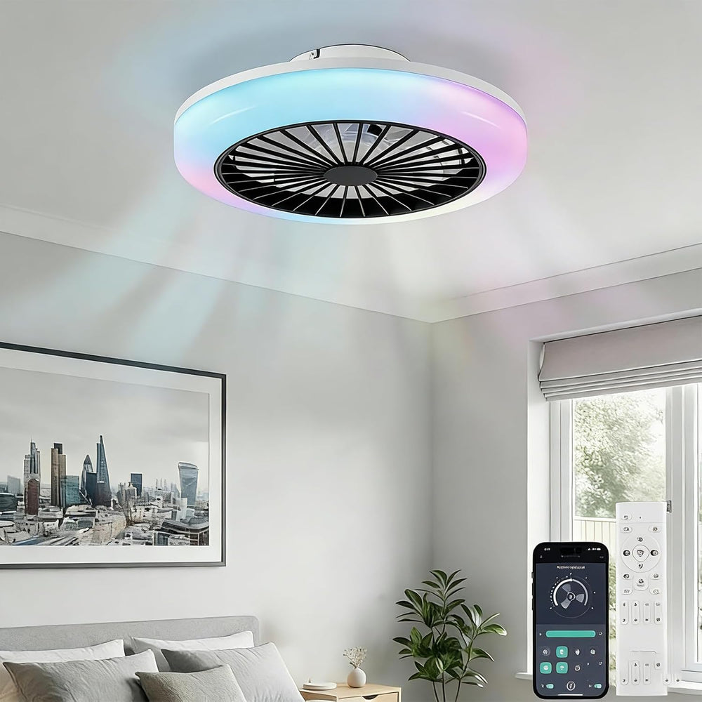 Smart RGB Ceiling Fans with Lights App Remote