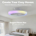 Smart RGB Ceiling Fans with Lights App Remote