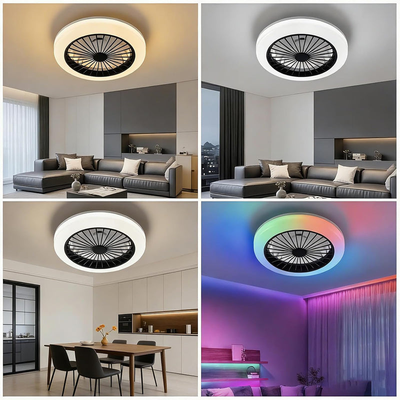 Smart RGB Ceiling Fans with Lights App Remote