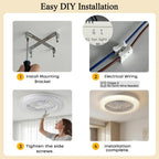 Smart RGB Ceiling Fans with Lights App Remote