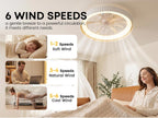 Smart RGB Ceiling Fans with Lights App Remote