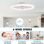 Smart RGB Ceiling Fans with Lights App Remote