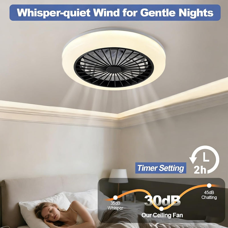 Smart RGB Ceiling Fans with Lights App Remote
