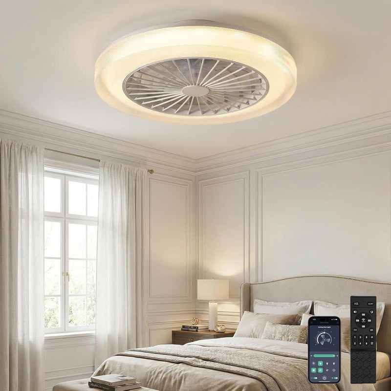Smart RGB Ceiling Fans with Lights App Remote