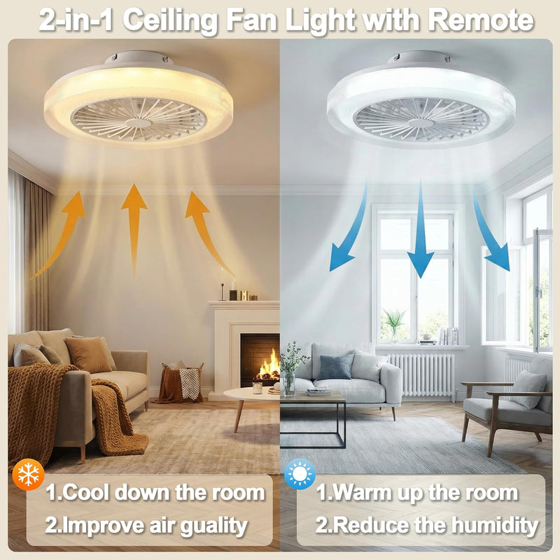 Smart RGB Ceiling Fans with Lights App Remote